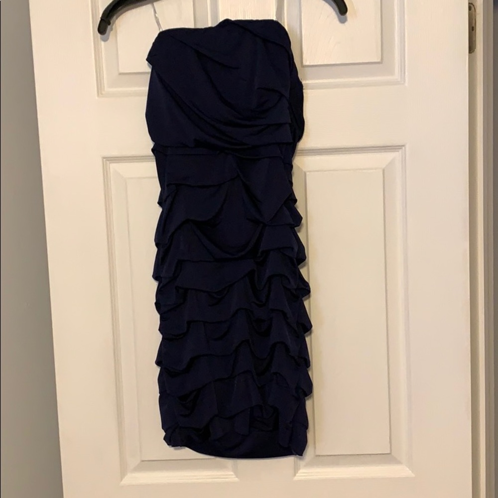 Navy Blue ruffled dress
